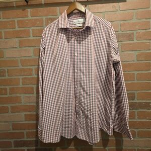 Mizzen And Main Red and White Checkered Shirt XL Bin 14